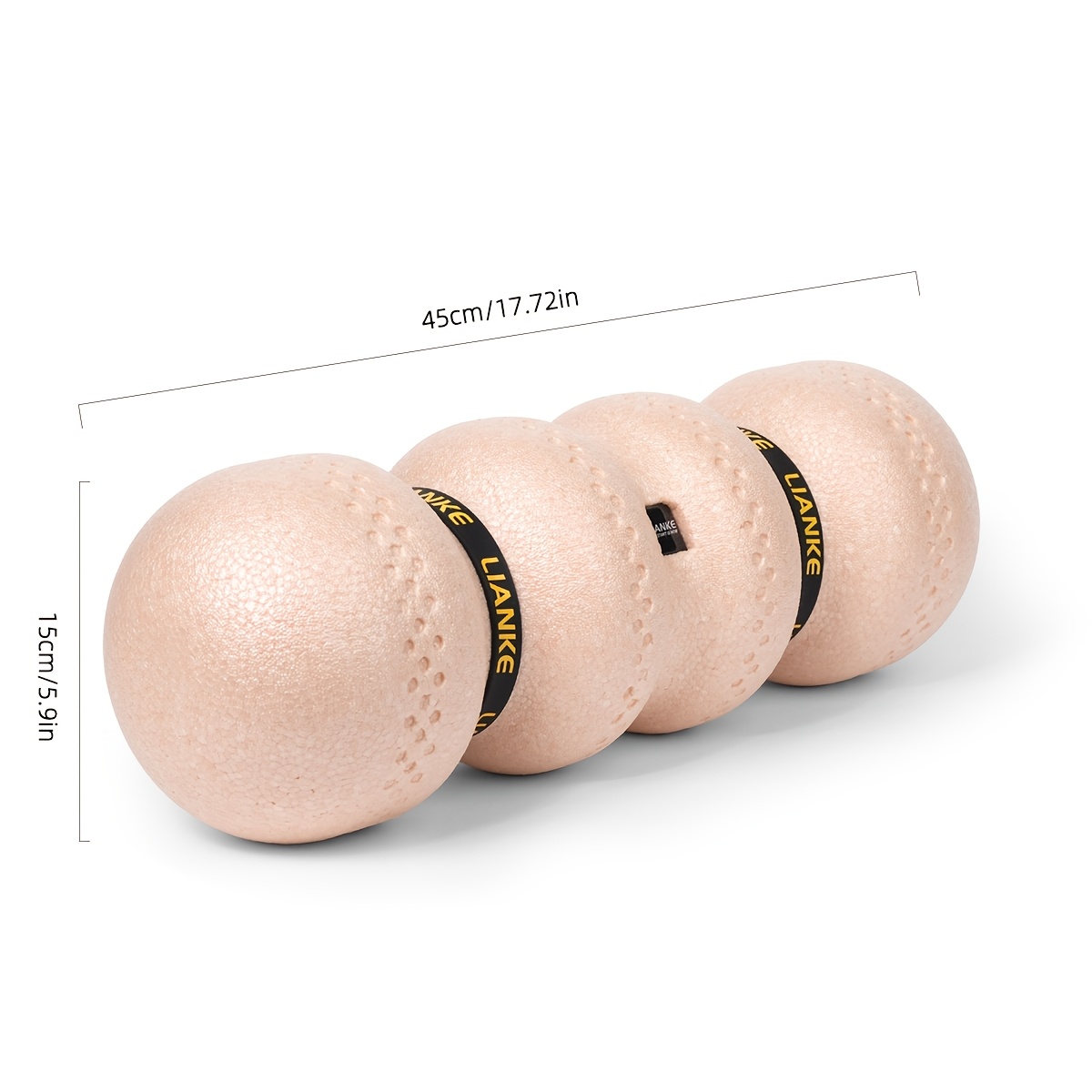 TEMU Epp Four-sided Yoga Block And Fitness Roller, Featuring A Reinforced Grooved Design To Help Tension In The Back, , And Legs, And To Assist With