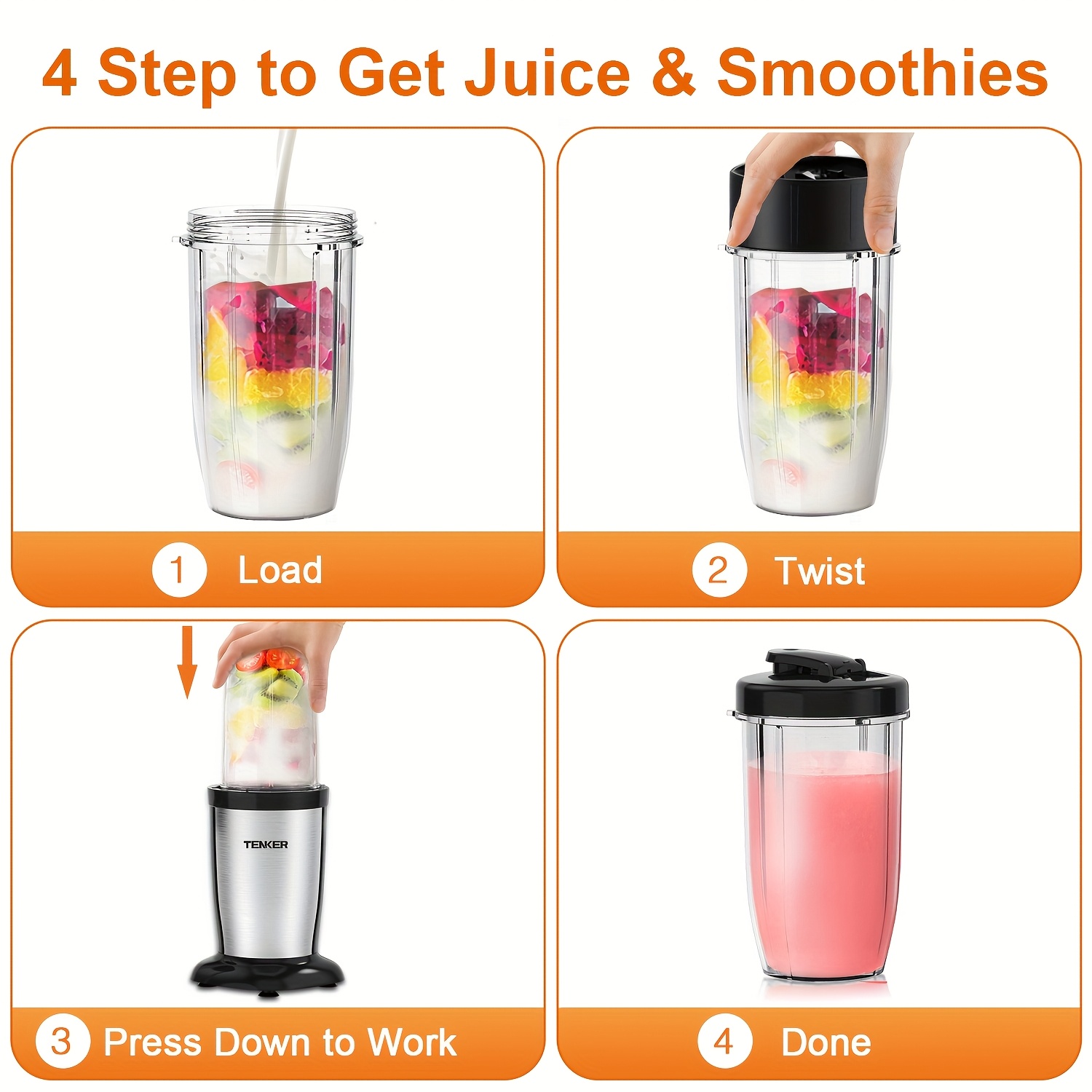 Smoothie Blender By KOIOS, 11pcs Personal Blender And Grinder... product image 7
