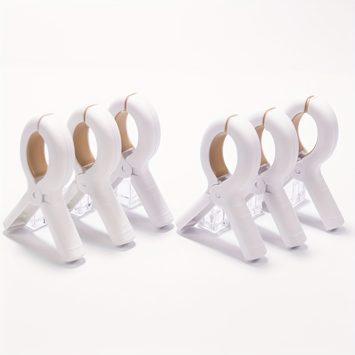 Image of 6/12pcs Beach Towel Clips, Sturdy Plastic Hangers For Drying Blankets, Windproof Clothes Pegs, , Hangers, Clothes Pins