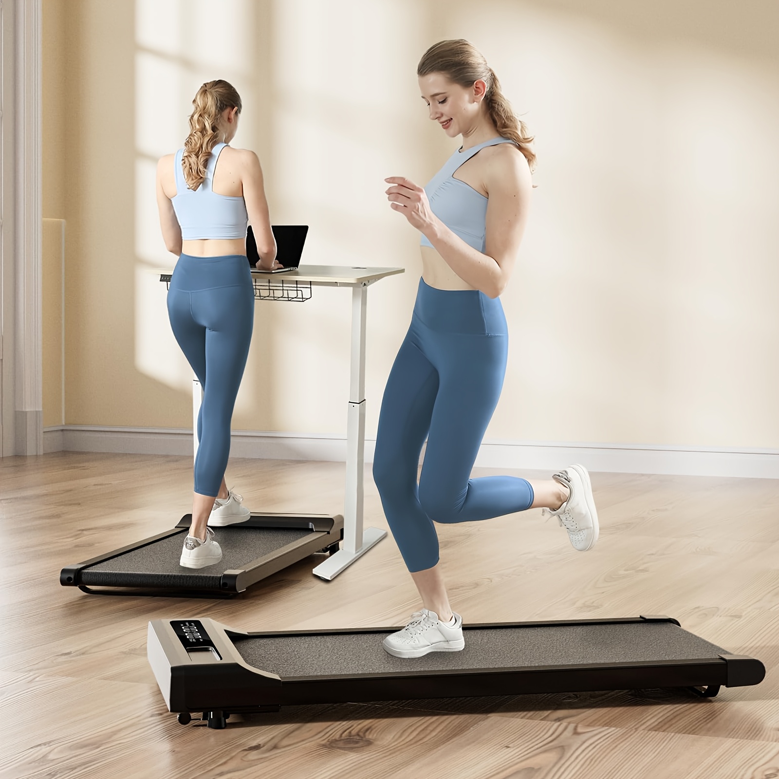 Walking Pad 4in for Walking And Jogging, Under Desk Treadmill for Home  Office, Portable Walking Pad Treadmill Under Desk, Desk Treadmill In LED  Disp