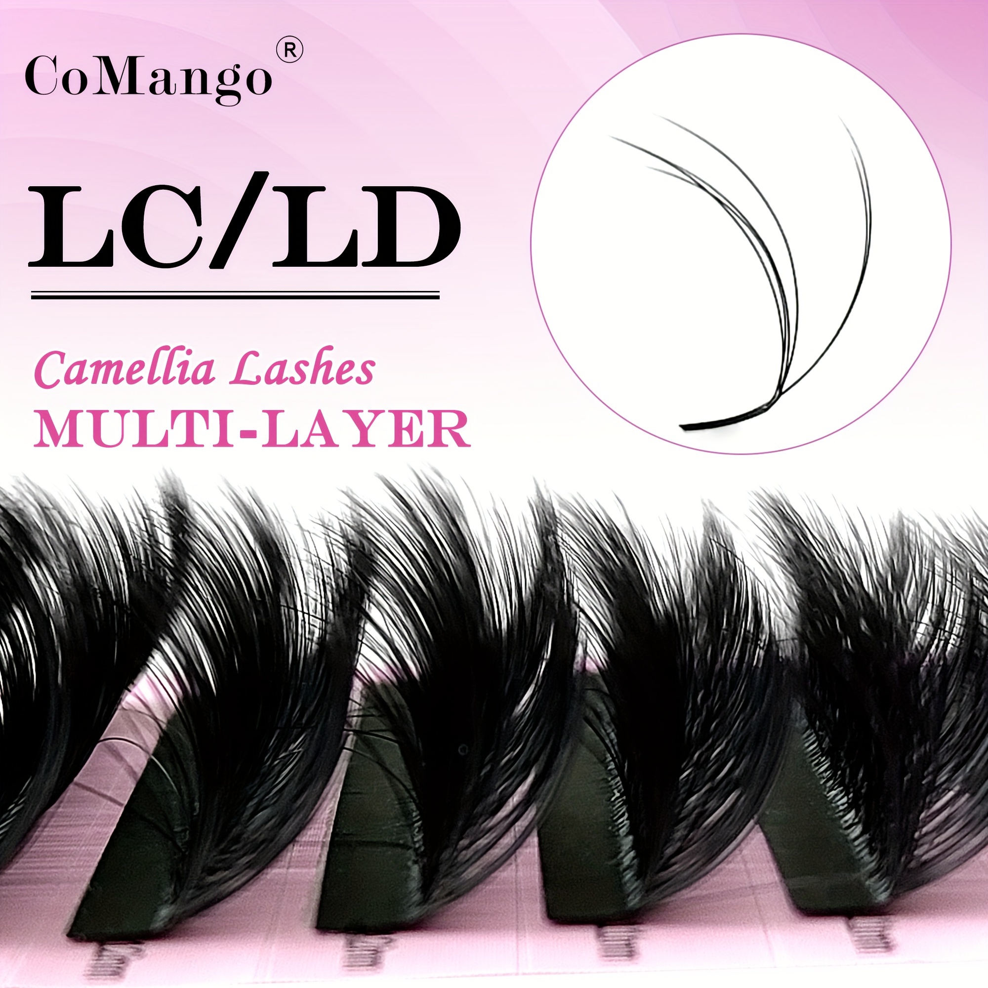 

Comango Lashes Lc , Volume Fluffy Eyelash Extensions, Multi-length 6-12mm, 0.07mm Thickness, Eye Cosplay Style, Beginner Friendly Premade Fans, - 3d