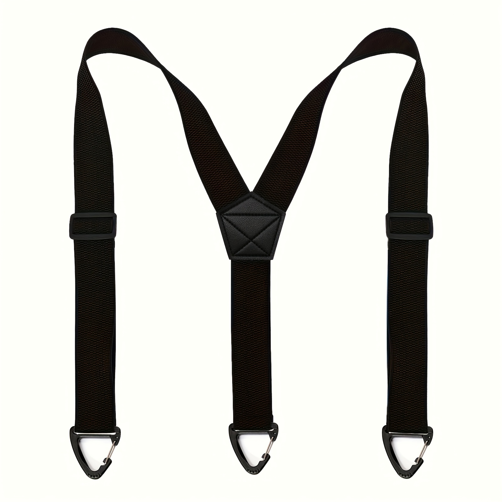 TEMU 1.5-inch Men's 3-hook Invisible Straps, 3.8cm Wide Y-shaped Straps, Retro Style, High Elasticity, Fabric, Adjustable Strap, With Holiday Gift