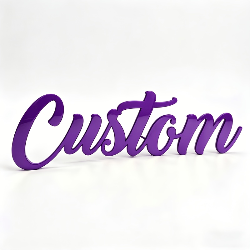 TEMU [2d Flat] 1pc Custom 9cm Acrylic Nameplate, Custom Letter Stickers, Easy Design For Bedroom Decoration, Wedding And Party Background Decor For