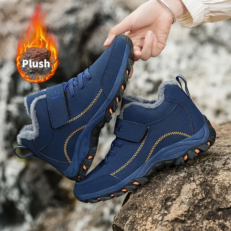 mens womens winter snow boots with like collar skid rubber traction tires closure short ankle high outdoor hiking shoes for mud warm beige copper unisex couples heavy duty tread winter shoes for men winter boots for men snow boots for men winter boots for women snow boots men bottes hiver homme snow shoes mens snow boots winter clothes for men snow shoes for men mens winter shoe mens winter clothes winter shoes men shoes Product details 1