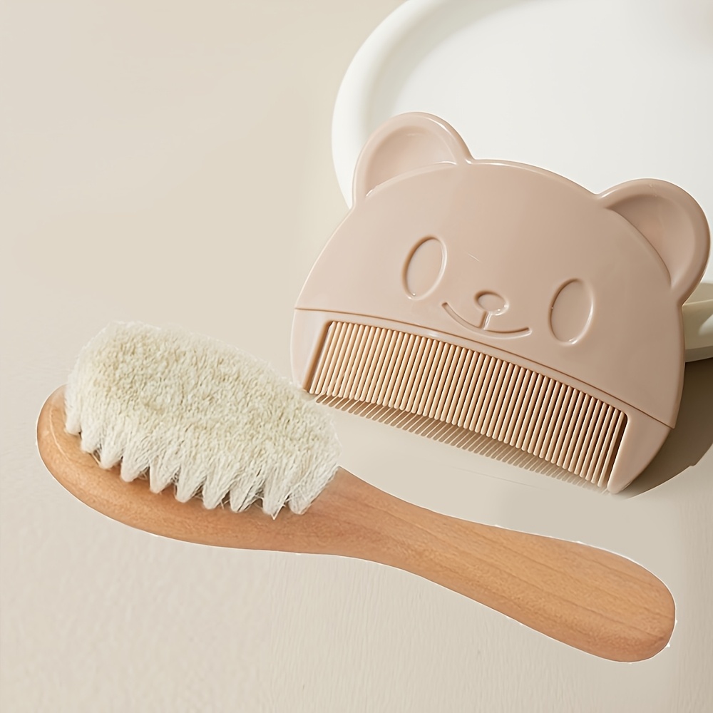 E-shop Set mit 2 Teddybär-Kamm-Pflegesets, geeignet für langes Haar, kurzes Haar, trockenes Haar nasses Haar, ideal für Peeling- Styling-Bürsten für