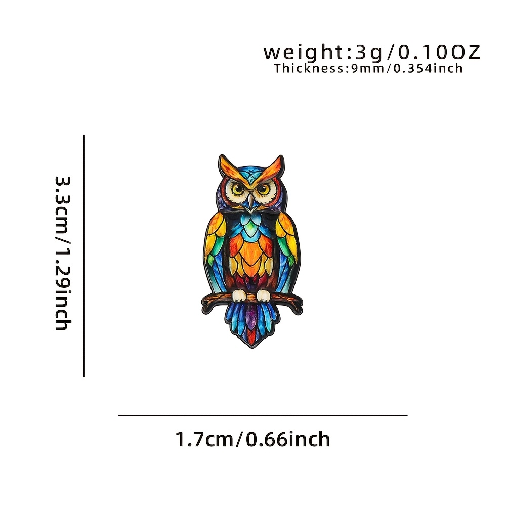 Owl Animal Enamel Pin, Decorative Badge for Gifts