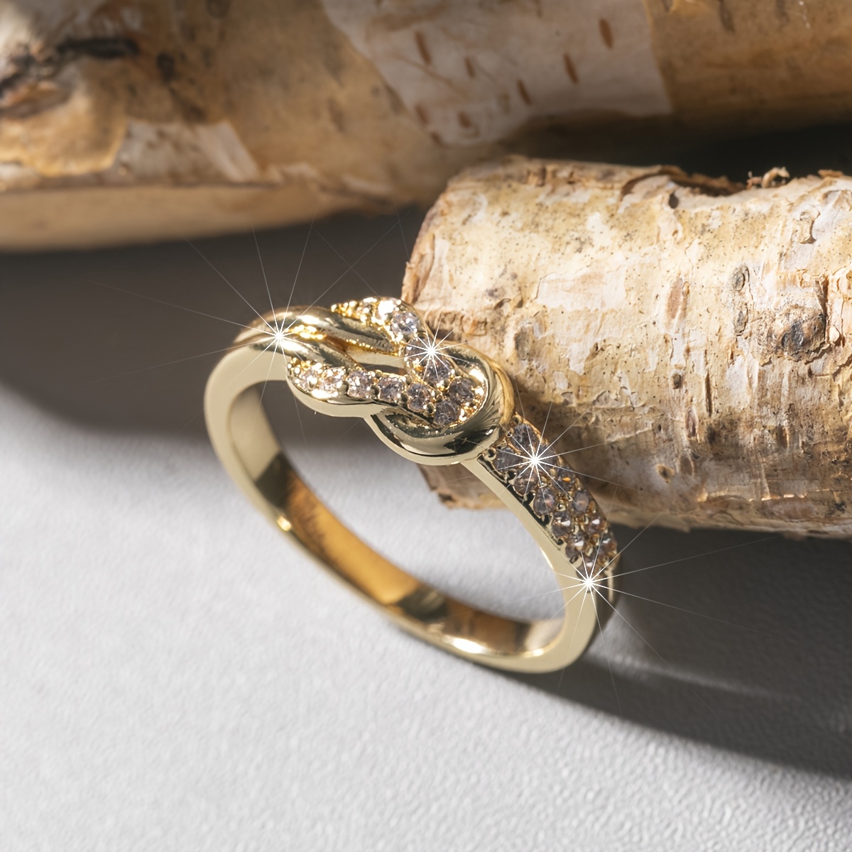 Wedding Ring Belt Inspired Copper with Zircon Plating