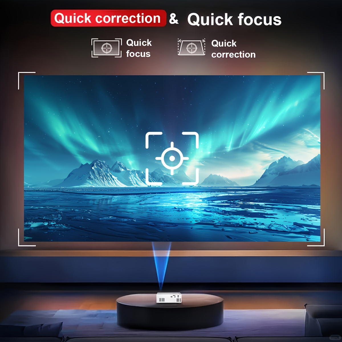 Compact Mini Projector with Built-In Speakers
