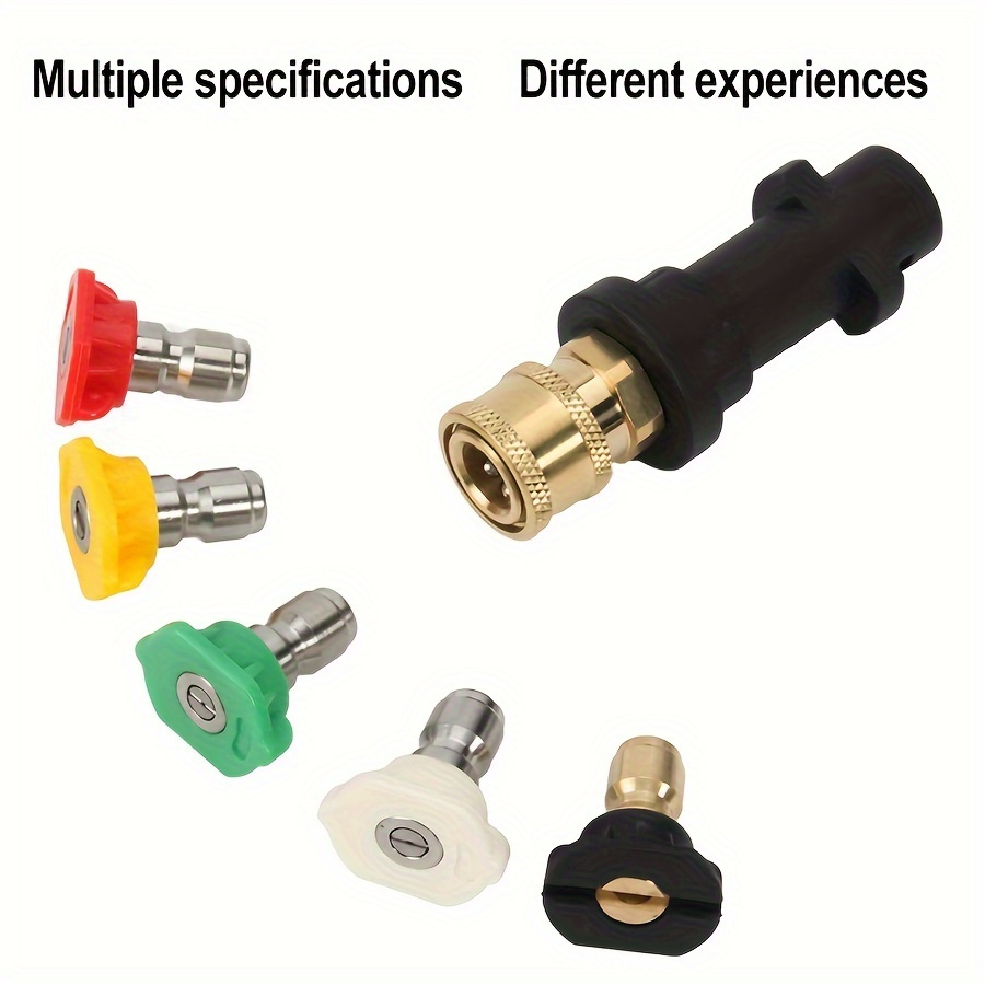 

Compatible Pressure Washer Accessory Kit With 5 Quick Nozzles, Foam Cannon Adapter - Corded Source, Brass Exterior For -k7 Models