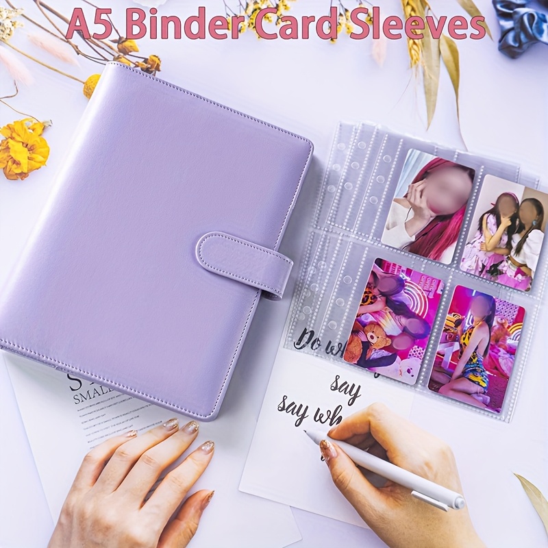 25 pocket card binder 1pc shell 25pcs four grid inner page photo card binder 25