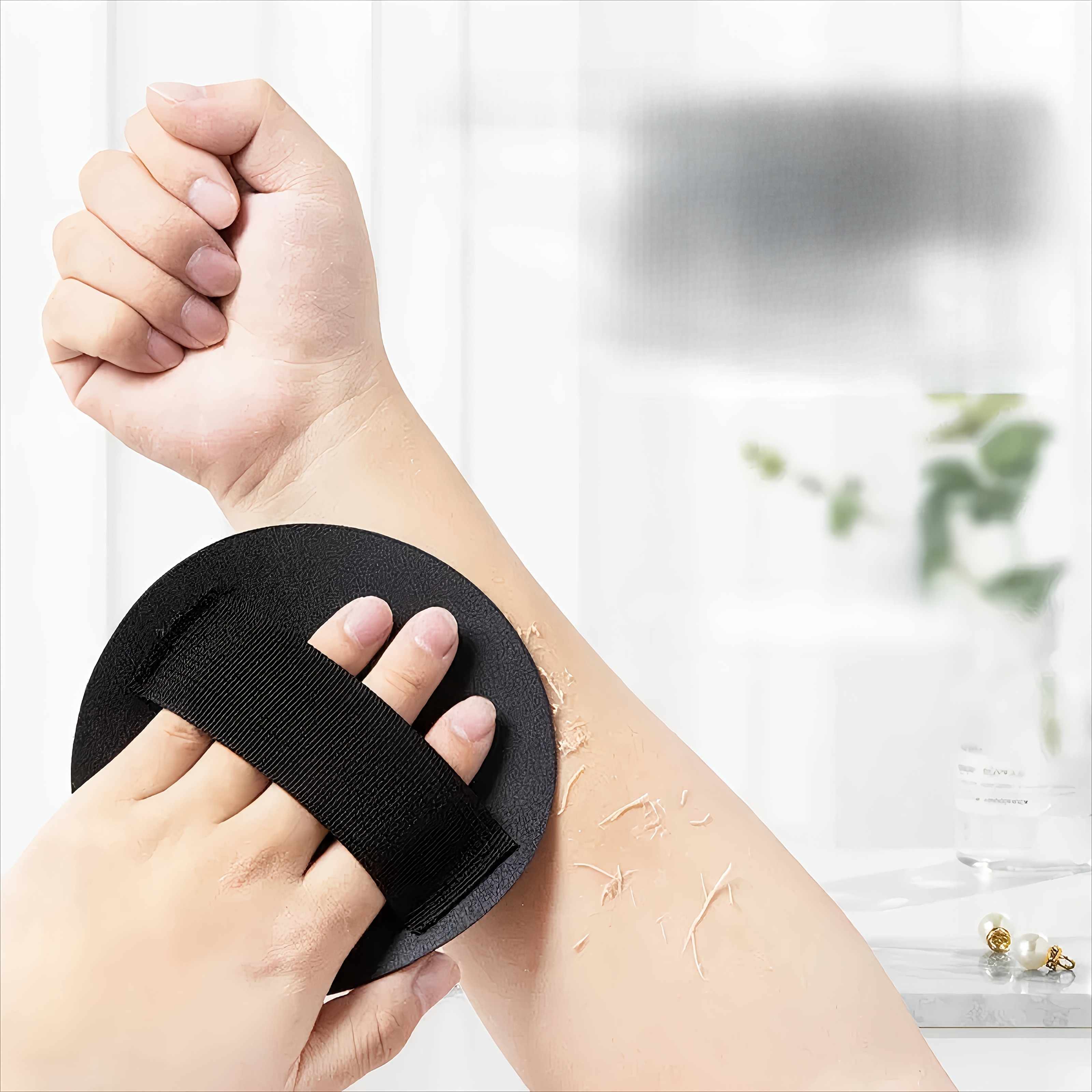 2pcs Black Body Exfoliating Bath Brushes - Painless Shower Scrubber for Dead Light Beige Removal, Gentle Exfoliation & Improved Circulation, No Battery Needed, Durable PVA Material, Ergonomic Design for Home Use, Shower Scrubber, Body Exfoliation Tool, Sleek Brush Design, Painless Scrubbing