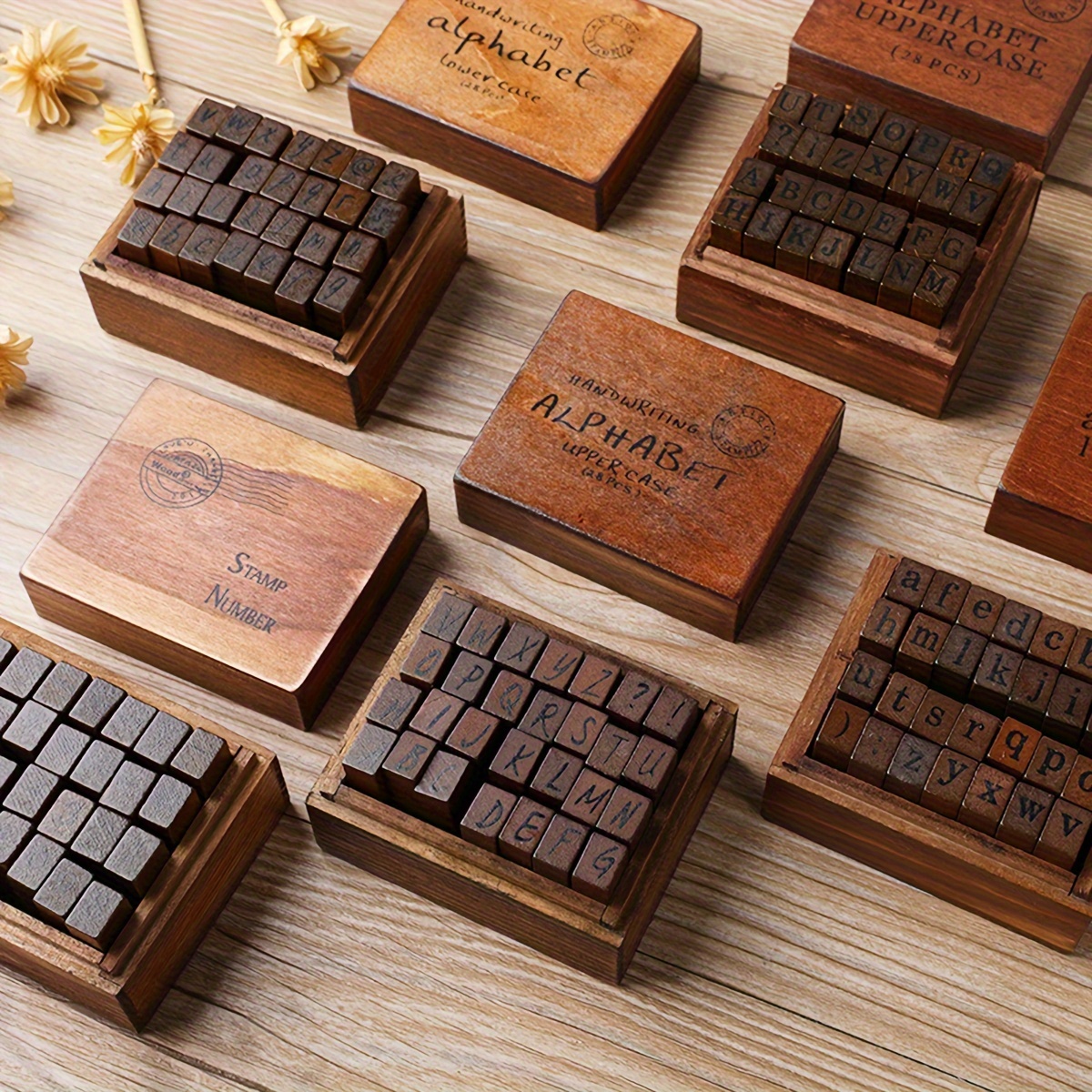 

28pcs/box English Letter Stamps, Retro Wooden Material, Used For , Handmade Diy , Diary Magazine, Notebook Decoration, Gift