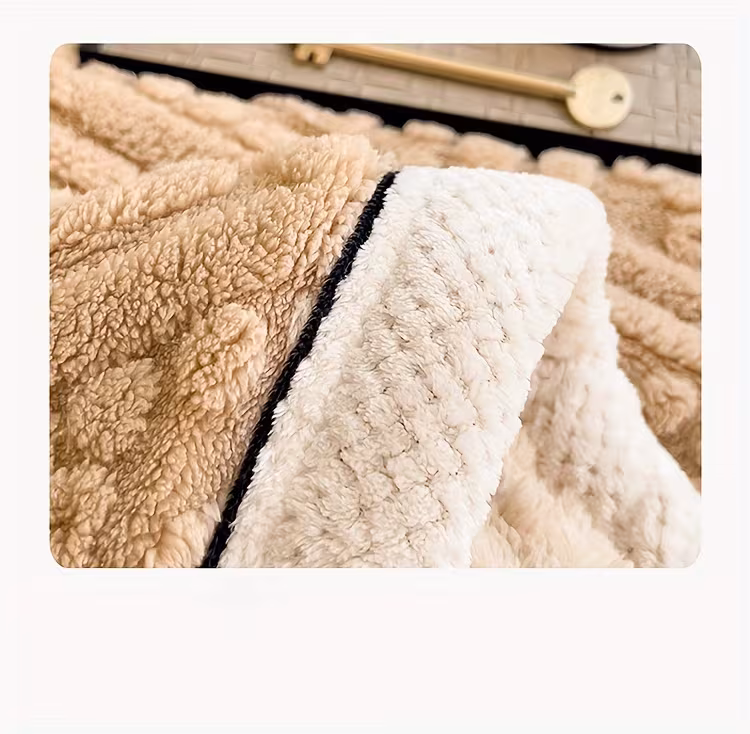 ultra soft thick flannel throw blanket cozy warm versatile for bed pink with tassels machine washable cozy blanket design puffy christmas gift style occasion theme Product details 3