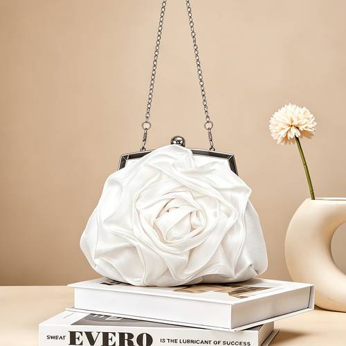 floral handbag with organza pleated design ethereal and cool weddings evening banquets and dates exuding a of ambiance