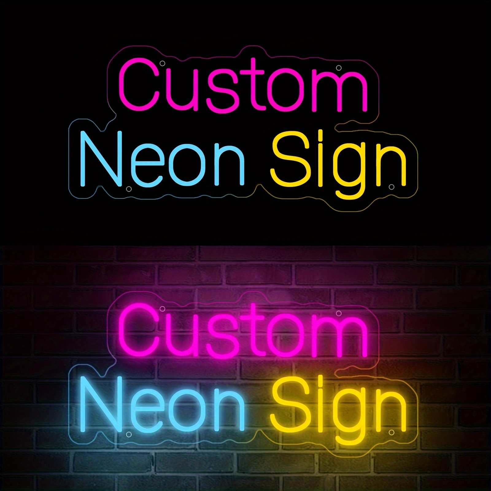 Customized Neon Signs, Private Custom Name LED Signs, Personalized USB Powered Neon Lights, DIY Wedding Party Birthday, Business Name Design Halloween Gift -winter, new year