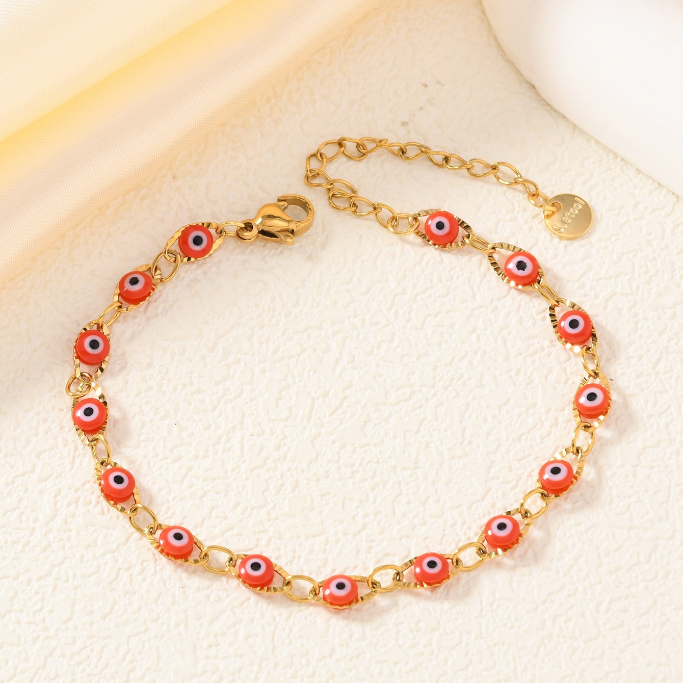 TEMU Pulsera tipo brazalete de cadena con de acero inoxidable 304, 1 pieza, transfronteriza europea y americana, de moda, versátil, de , simple,