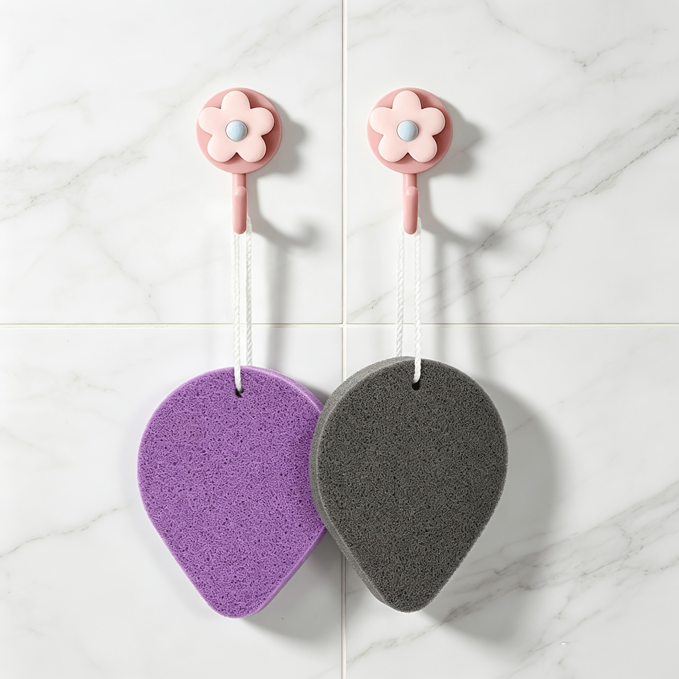 2pcs Soft Teardrop Exfoliating Washing Pad for Daily Skincare