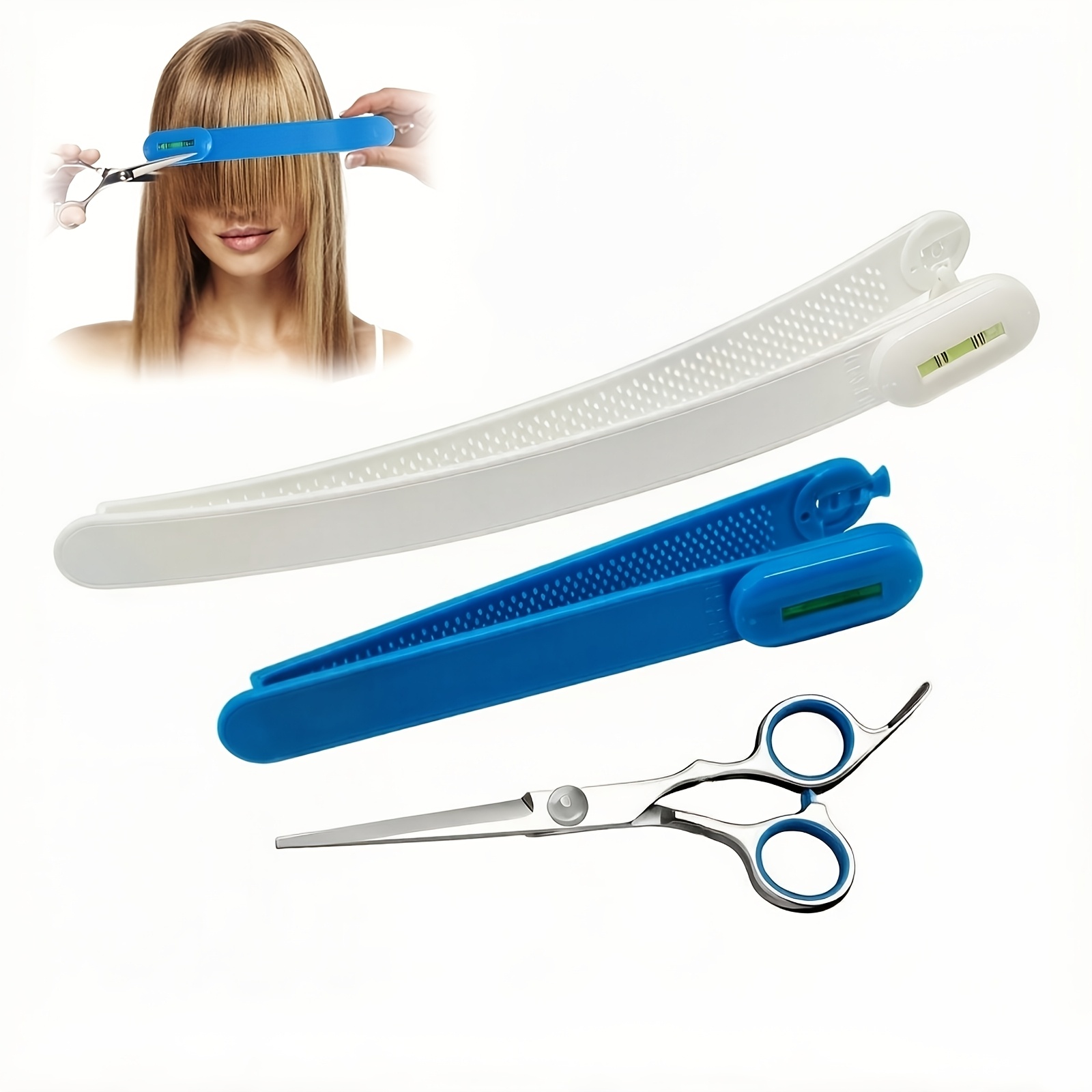 TEMU 3pcs Diy Hair Cutting Tool Set, Suitable For Trimming Bangs, Split Ends, And Layers, Women's Hair Cutting Kit, Home Hair Cutting Tools