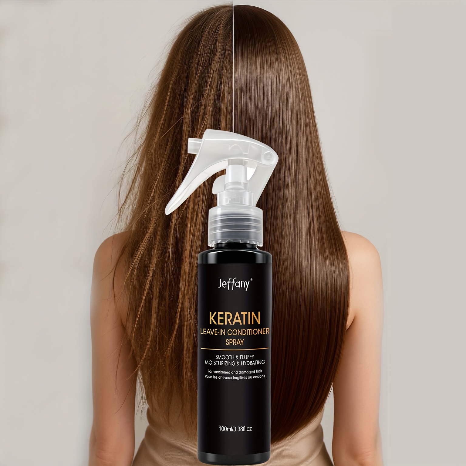 keratin no wash hair serum oil spray 3 38oz with keratin hair care ingredients   and comb for instant volumizing smoothness long     to   and split ends     multiple   adds bounce