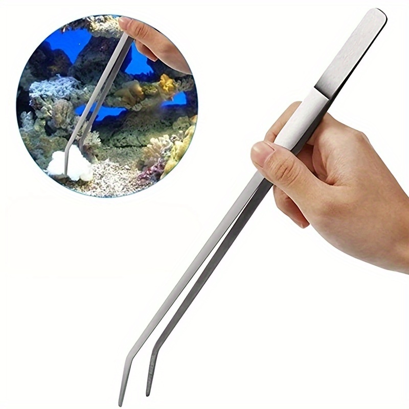 

Aquarium Water Tweezers, Blackened Stainless Steel, Aquatic Plant Picking Tool, Underwater Landscape Maintenance, &