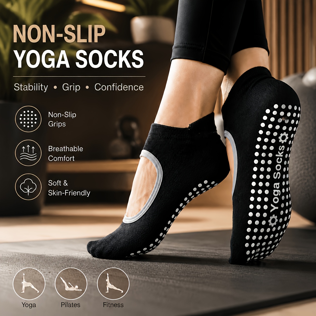 womens professional anti slip socks pilates fitness yoga socks grip socks floor socks pilates fitness athletic socks