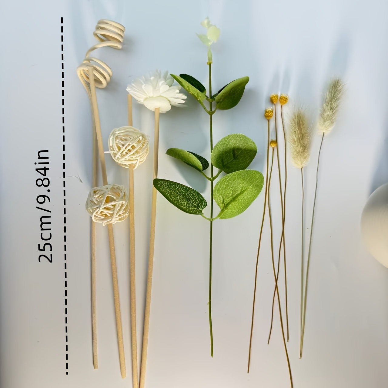 TEMU Aromatic Diffuser Set With Reed Sticks And Balls, Featuring Flower Leaves, Ideal For Home Decor, Restaurant Decoration, Room Ambiance, Wedding
