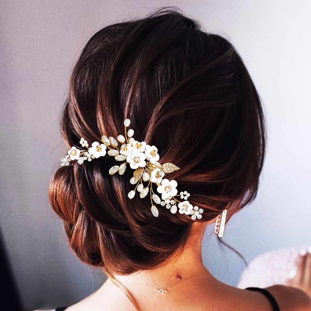 3pcs Bride Wedding Dress Hair Additions Headwear