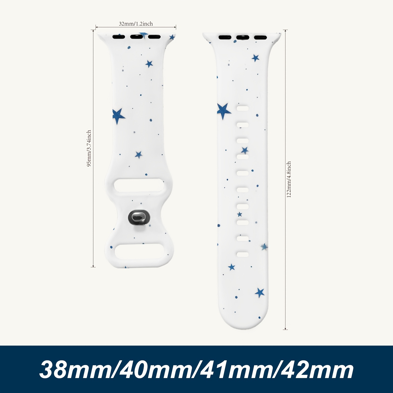 TEMU Bracelet pour Apple Watch 38/40/41/42mm compatible avec les séries 12/11/10/9/8/7/6/5//3/2/1/SE, , léger, -transpiration, hypoallergénique, de ,