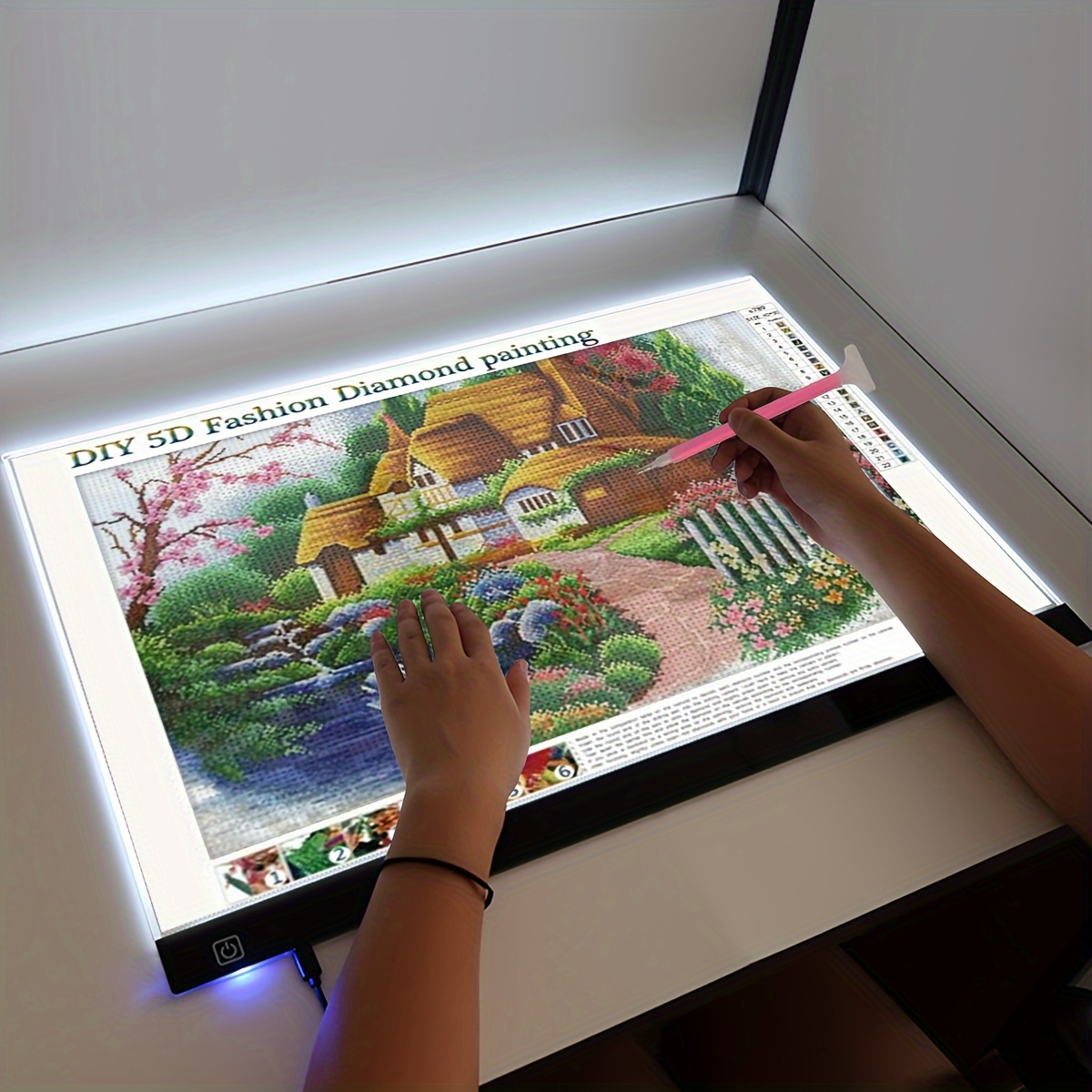 

A2 Light Pad Kit For Diamond Painting: Usb Powered Adjustable Light Board With 3 Brightness Levels For Tracing, Drawing, Sketching, Animation