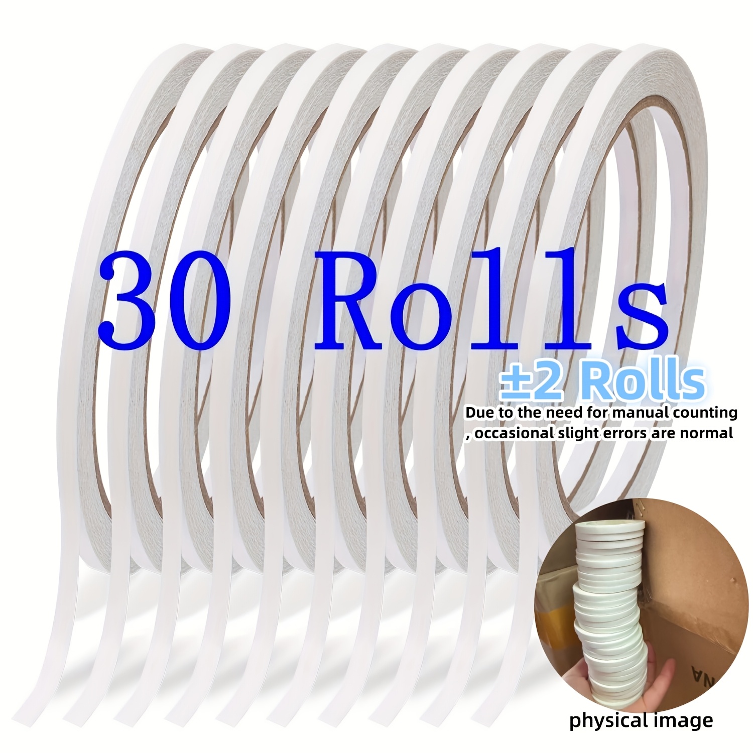 TEMU El multi-paquete de cinta adhesiva de cara fuerte es ideal para manualidades, proyectos de oficina y escolares, de papel, madera, metal, etc.