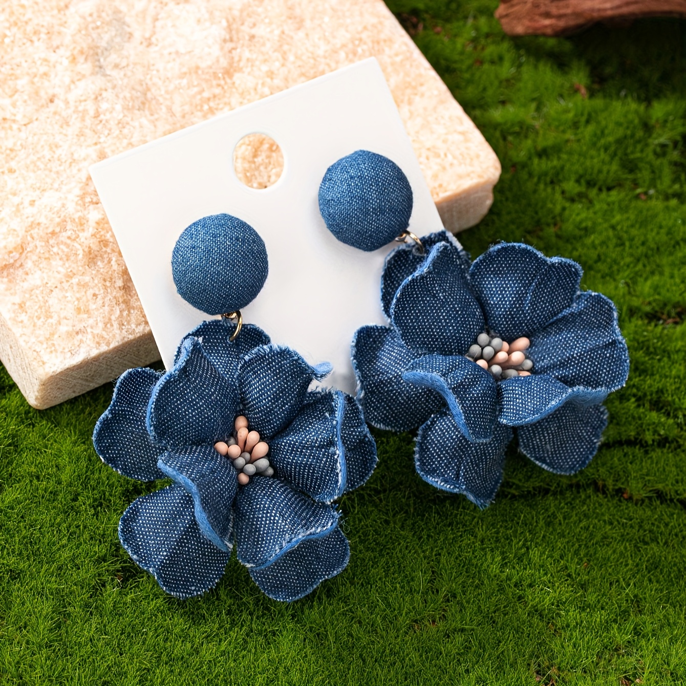 Boho French Floral Dangle Earrings for Women