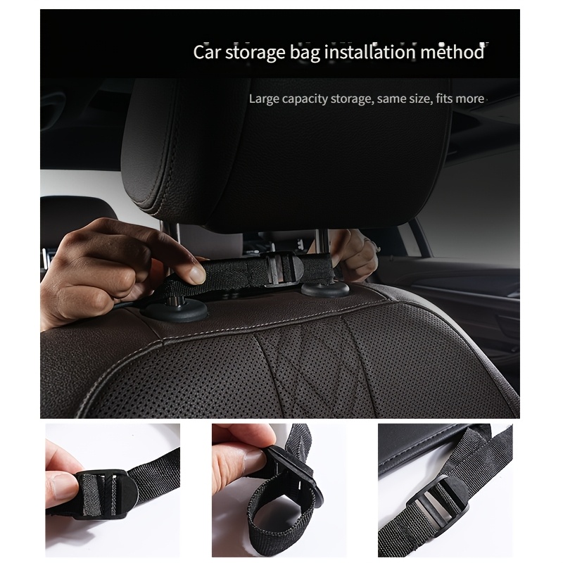 Premium PU Leather Car Seat Kick Mat - All-Inclusive Rear Storage Organizer, Long Waterproof & Dirt-Proof Back Protector
