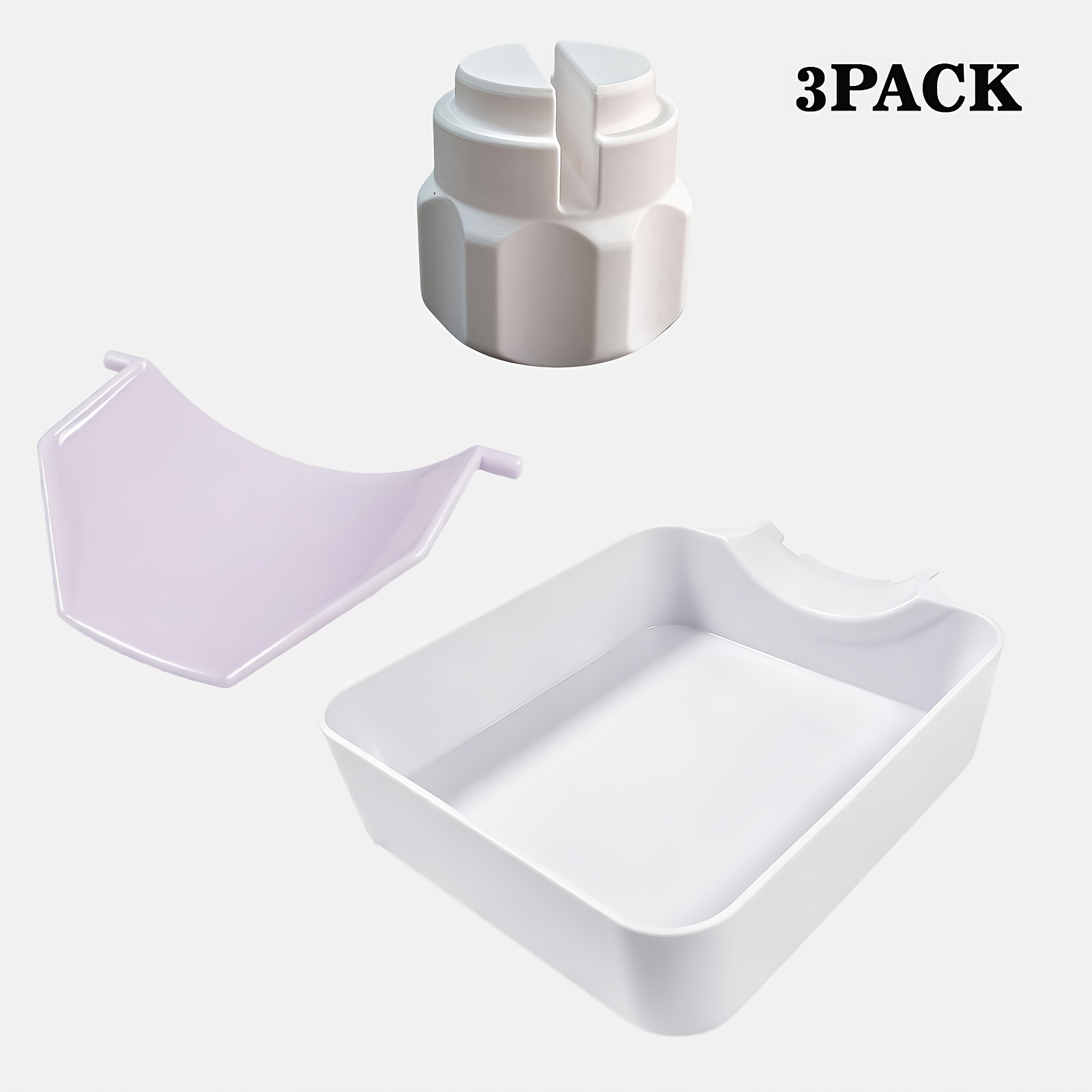 TEMU 3-pack Washing Machine Drainage Additions, For Bosch, , , For Constructa, Includes Drip Catch Tray, Water Guide Spout, Pump Cover Opening