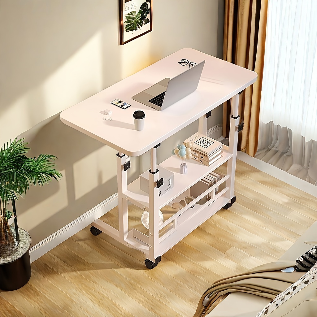 

Adjustable & Folding Table - Portable, Non-wood Design For Home Office, Bedroom, Dorm