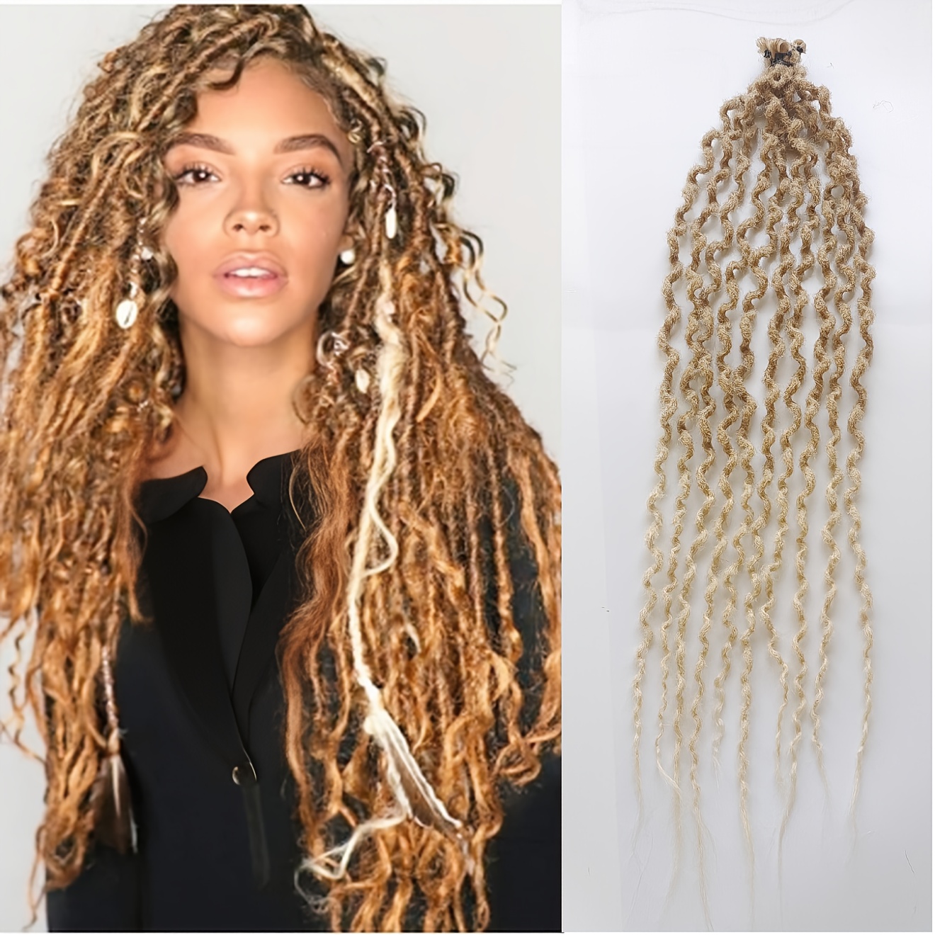 20 inch long dreadlock extension synthetic crochet braids  display picture 2