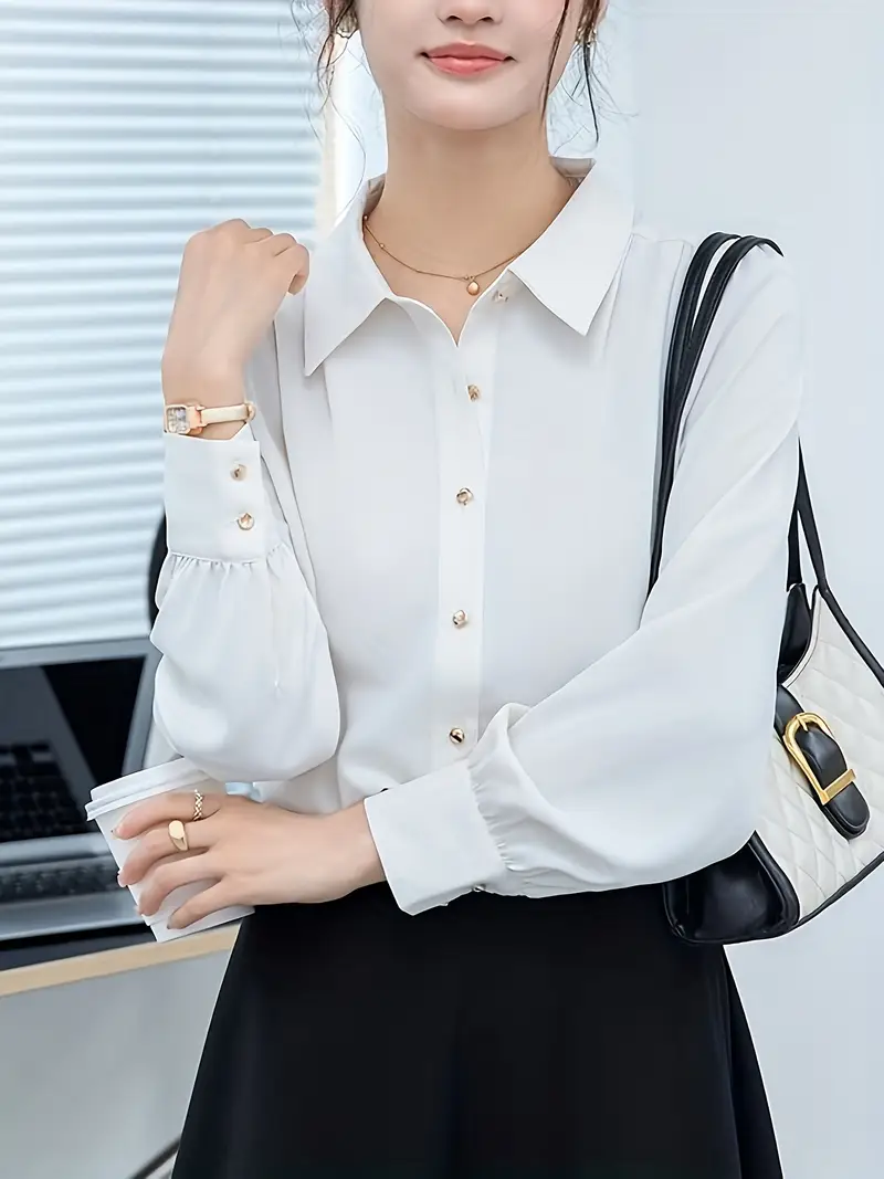 womens white shirt autumn long sleeve - Temu Bahrain womens white shirt autumn long sleeve - Temu Bahrain