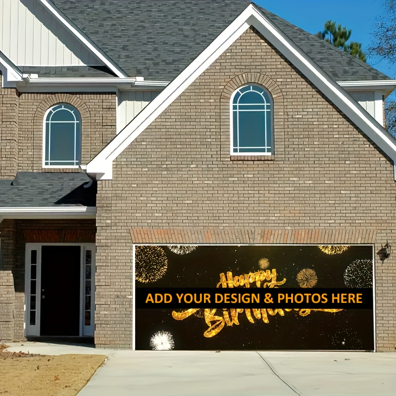 

Customizable 6ft X 13ft Birthday Party Garage Door Banner With Grommets - Perfect For Indoor & Outdoor Decorations, Personalized Photo Poster