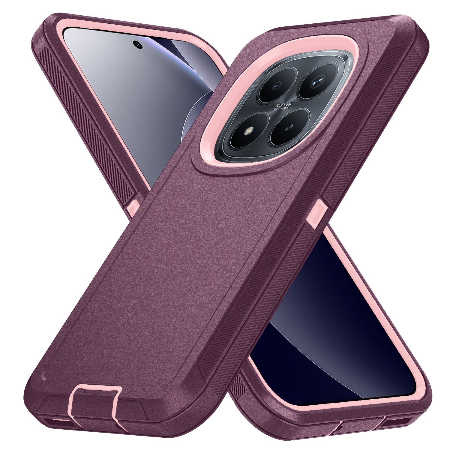 TEMU para teléfono: Carcasa para Redmi Note 15 Pro 5G, a prueba de caídas con protección de lente de cobertura total, cubierta de TPU en rosa