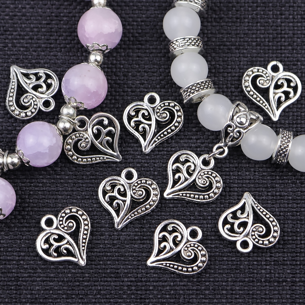 

25pcs Charms Set - Zinc Alloy Pendants For Making, Necklaces, Bracelets, Earrings & Valentine's Day Gifts