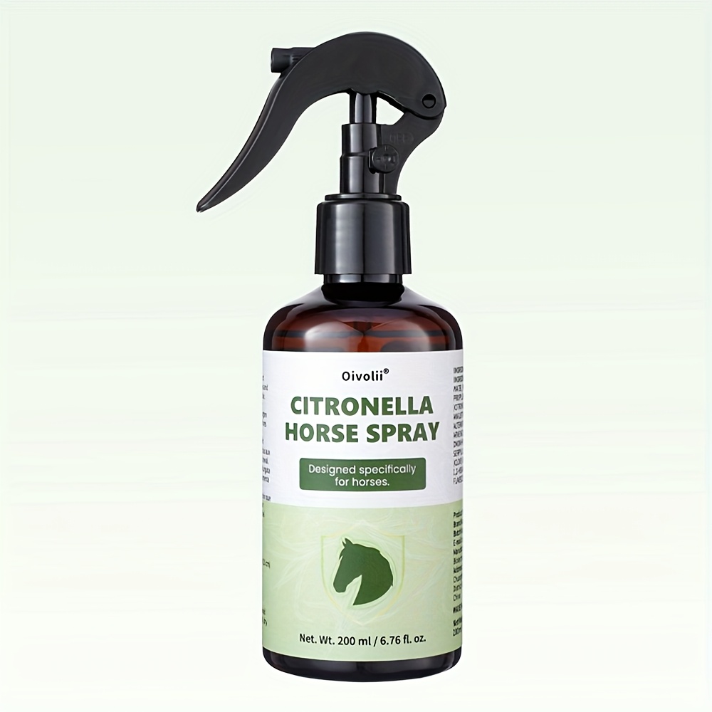 Lemongrass Spray for Horses | Plant-Based Formula, Contains Lemongrass, Lavender, Tea Tree, And Peppermint Extracts, Long-Lasting Protection, Gentle And Skin-Friendly for All Stages of Equine, Equine Care Spray, Convenient Use
