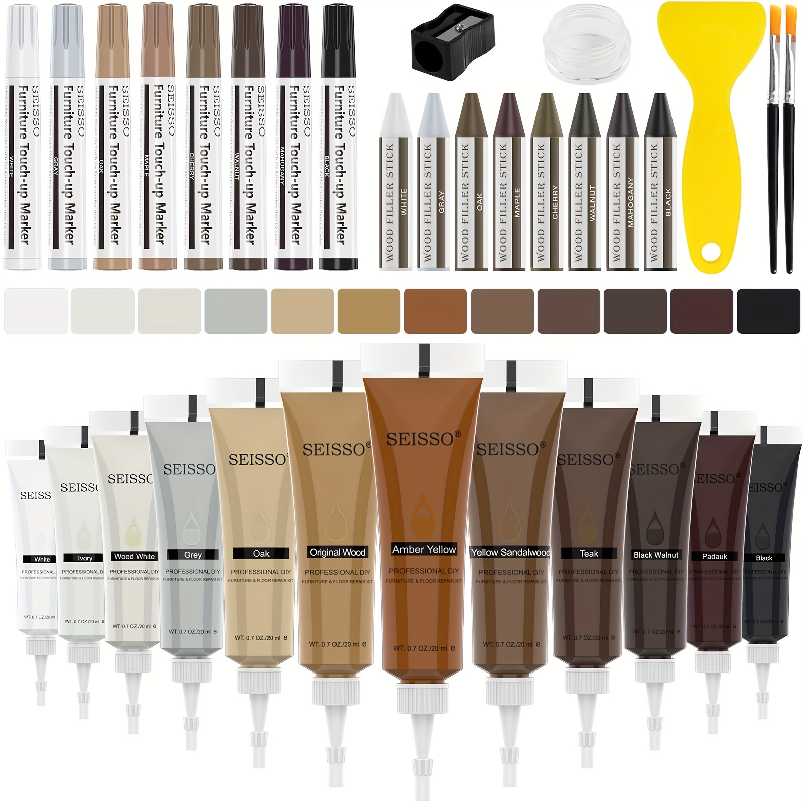 Wood Furniture Repair Kit 12 Wood Fillers Hardwood Temu