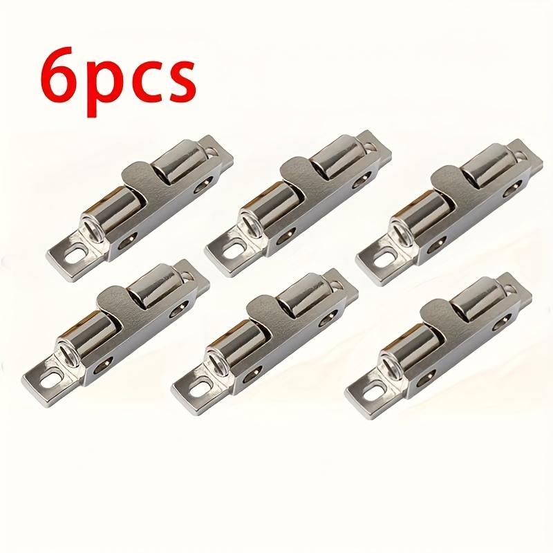 TEMU 6pcs 304 Stainless Steel Catches | Multi-angle Installation | Fits Cabinet Doors, Room Doors, Windows, Drawers & Most Door Panels