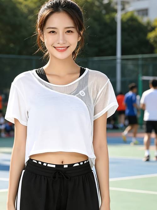 white cropped mesh smock with an design the semi sheer mesh fabric offers making it ideal for summer sports the irregular cut features a shorter front and back perfectly exposing the waistline