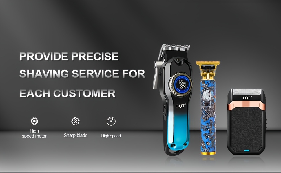 LQT 1pc/2pcs/3Ppcs Electric Hair Clipper Set/Designed for Men/Unique Graffiti Style/Men'S Grooming Set/Beard Trimmer And Shaver/Portable Home Haircutting Tool/Men'S Gift/Father'S Day/Birthday Gift/Christmas Gift, Hair Clipper For Men