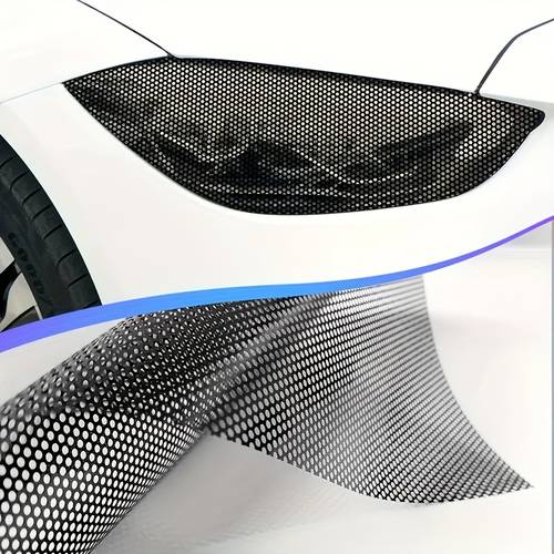 item picture 11 81 x 39 37 inch car headlight mesh decal headlight sticker motorcycle headlight sticker durable lamp cover car headlight and taillight decorative decal vinyl waterproof durable universal headlight sticker auto accessories
