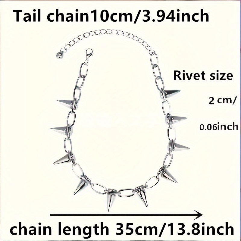 Rock Gothic Rivet Material Choking Round Punk Necklace