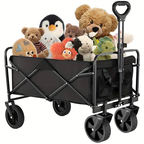 extra large size 300 450lbs large capacity foldable storage vehicle heavy duty foldable vehicle large capacity camper with all terrain wheels camping toy cart sports barbecue carrying food