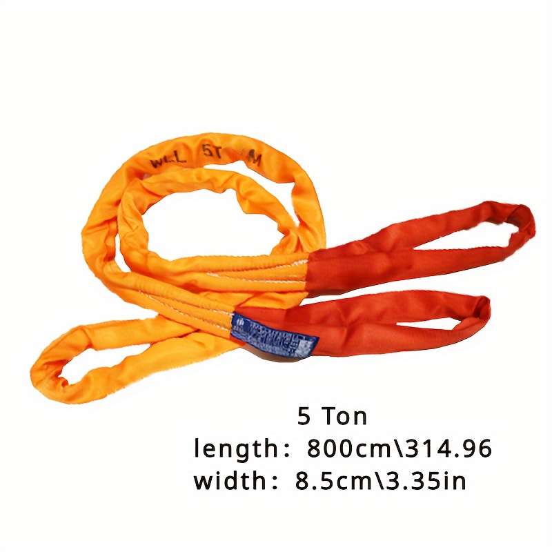 5 Tonne Lifting Strap Double Polyester Webbing Lifting Cargo Sling Strap  Strop Lift Sling Strap Multi-Layer Weaving Lifting Rope Rigging Straps  (Color