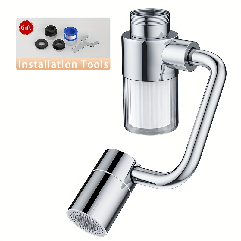 New Metal 360° Rotating Water Purification Extender With Filter 2 Nozzles Faucets Extension Tap Aerator Bathroom Accessories