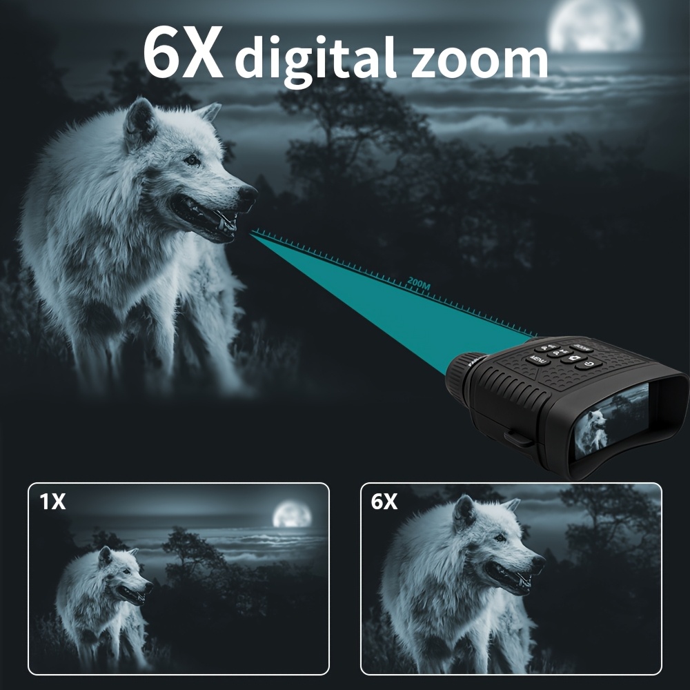 hd night vision device infrared night vision device night observation telescope with 2000mah battery photos videos 3 inch lcd large screen wide field of view suitable for outdoor observation sports exploration party recording perfect gift Product details 6